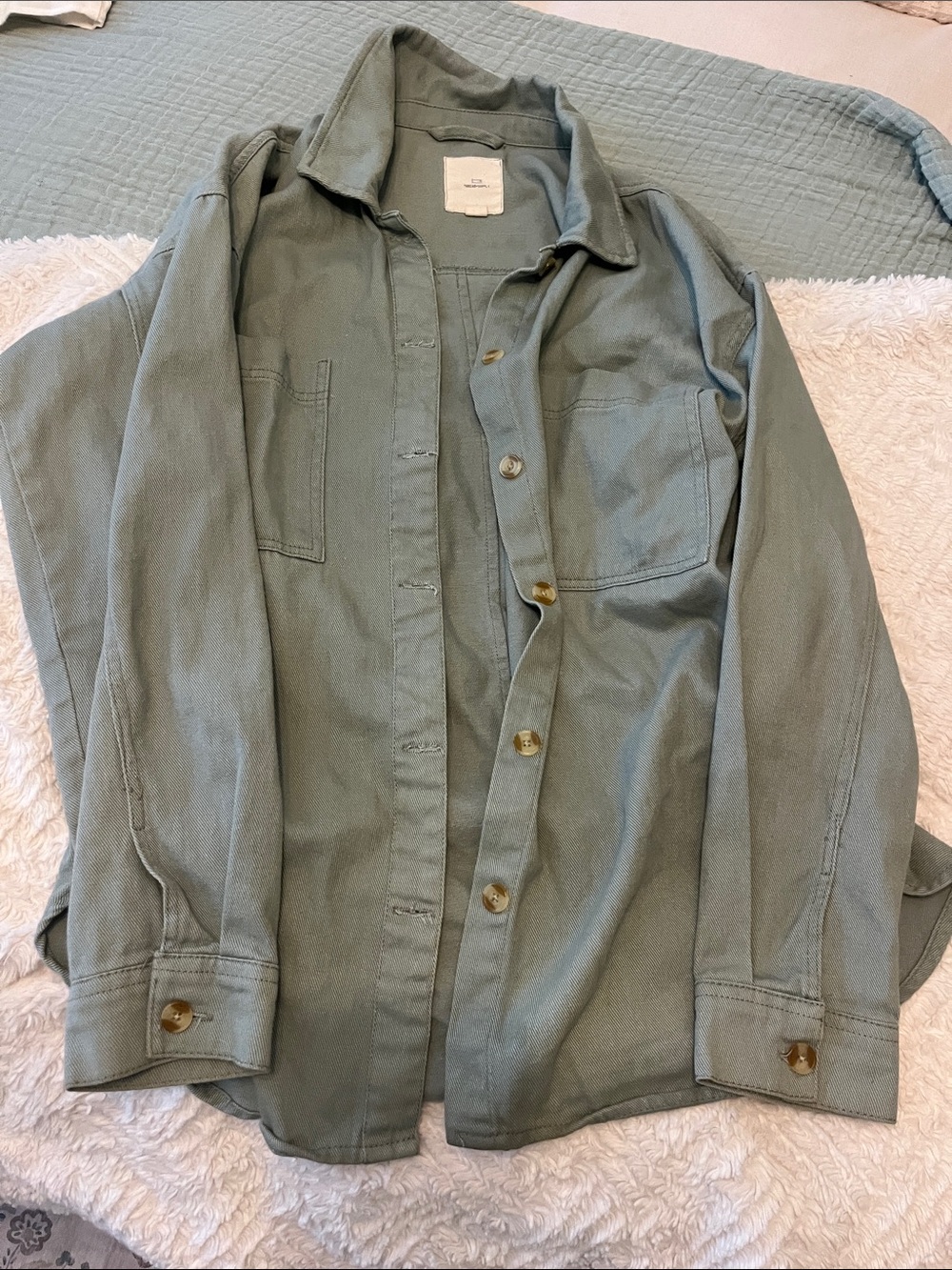 Thread & Supply Sage Green Lightweight Shirt Jacket